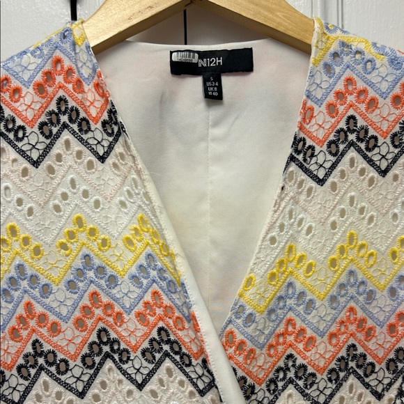 Colorful Chevron Wrap Mini Dress - Picture 2 of 5